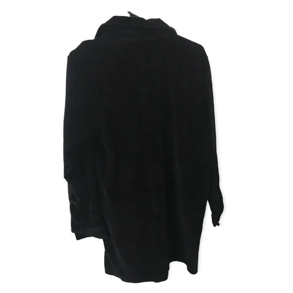 Vintage Erika collection black velvet long sleeve button down shirt - Picture 2 of 9